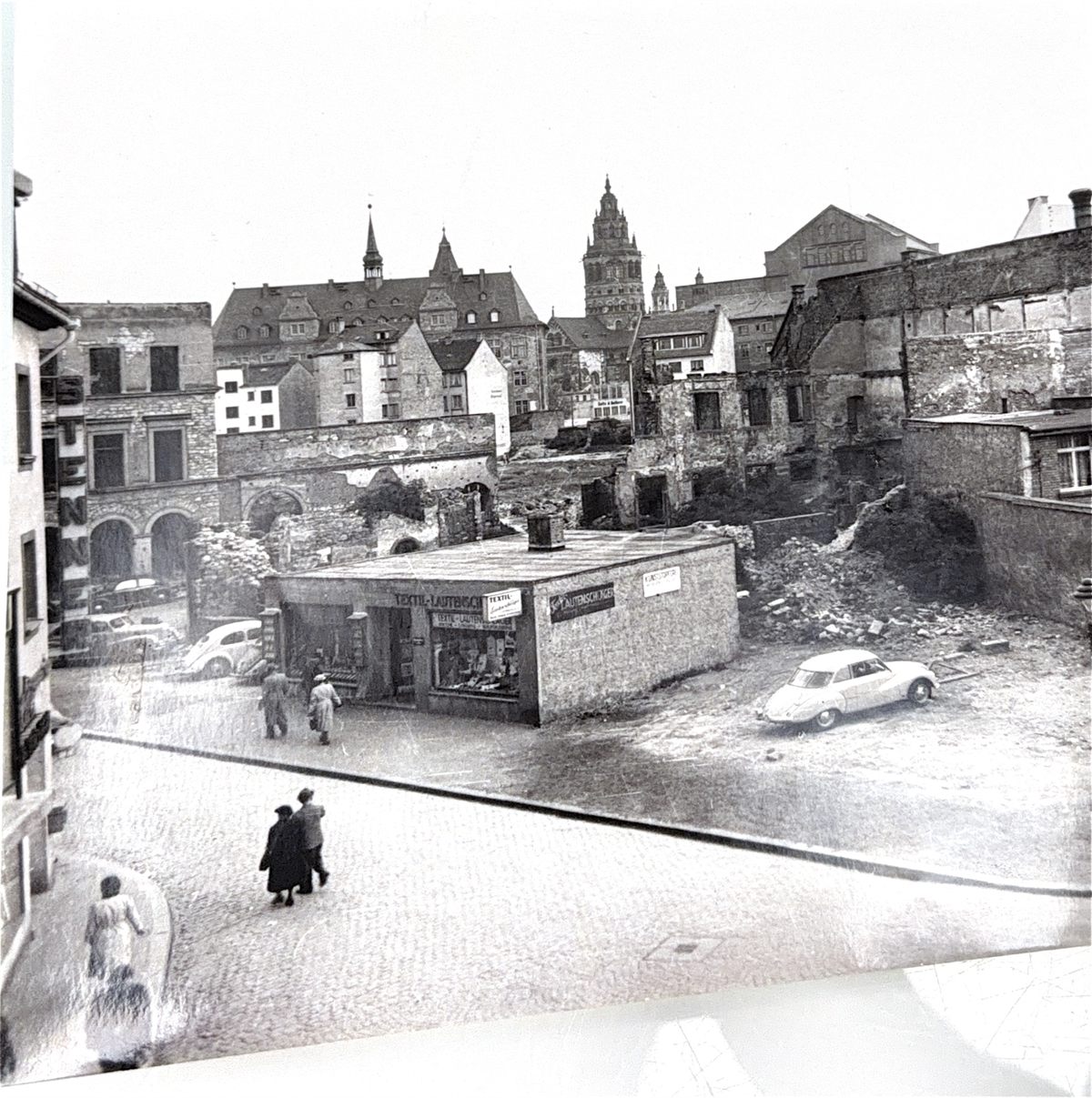 Mainzer Innenstadt im Wiederaufbau um 1961