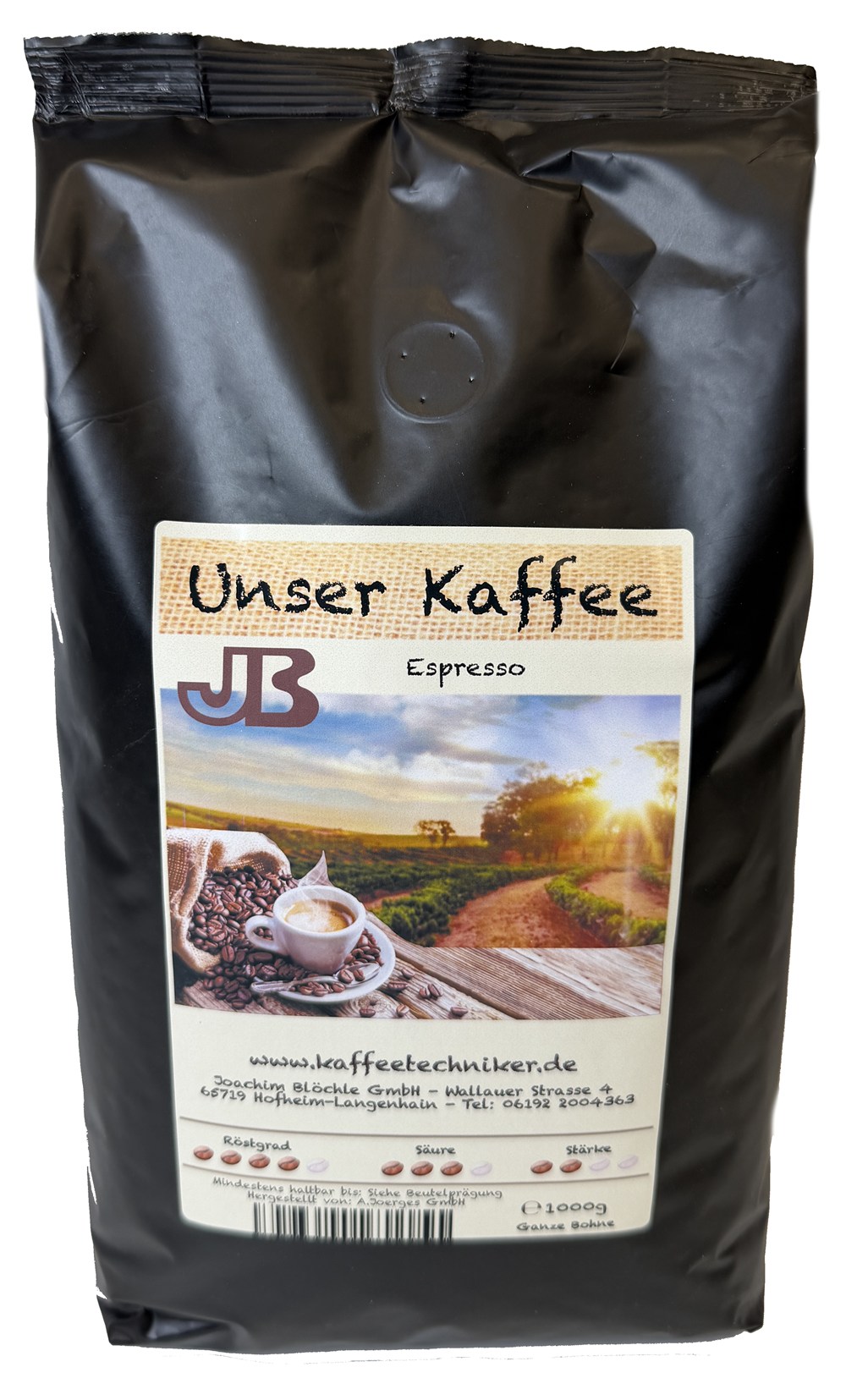 JB Unser Kaffee Espresso, 1000 g ganze Bohne
