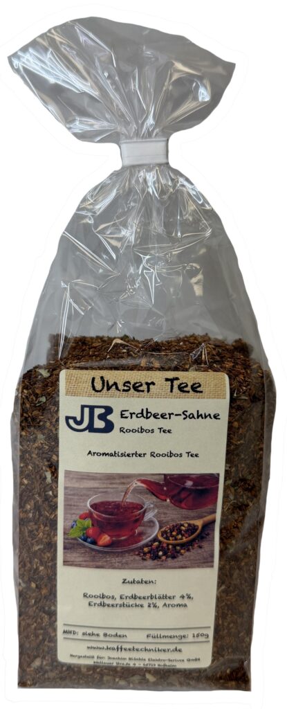JB Unser Tee Erdbeer-Sahne - Rooibos-Tee, 150 g