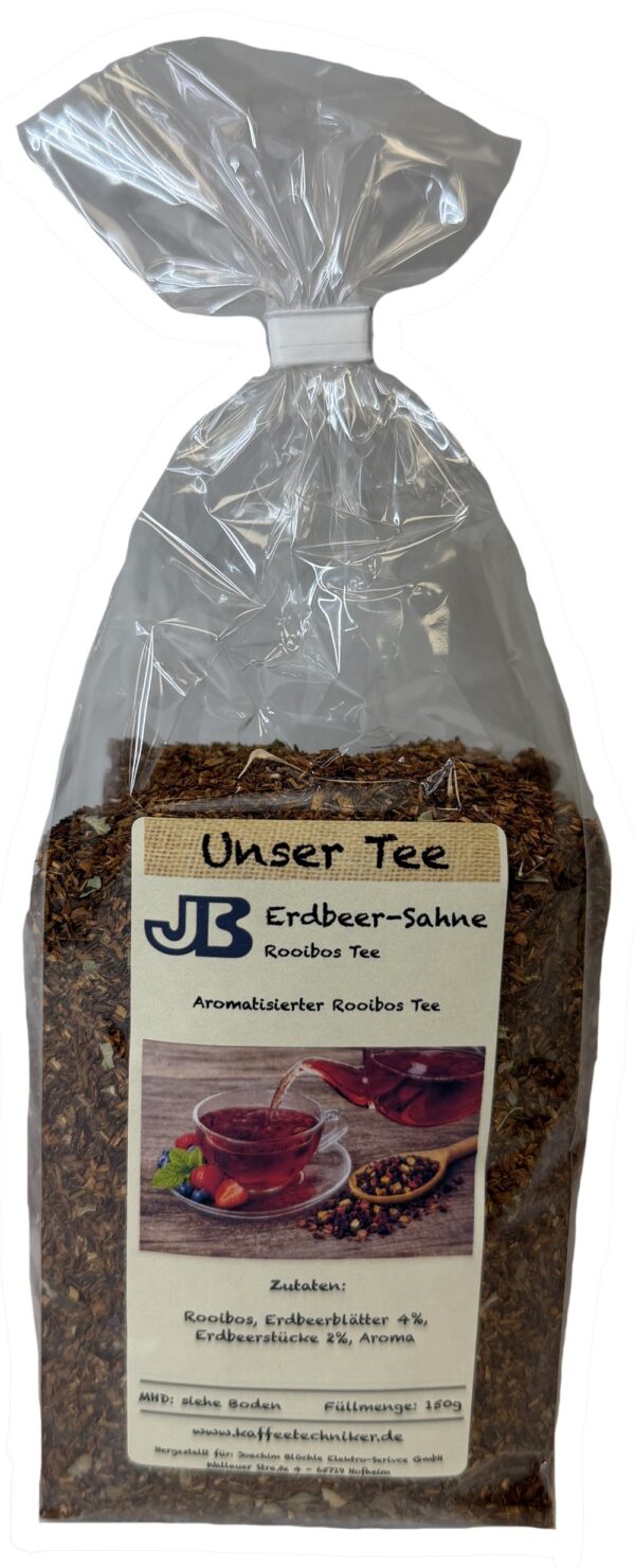 JB „Unser Tee“ Erdbeer-Sahne, 150 g